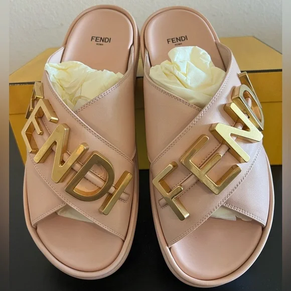 Pink fendi slides online